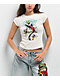 Ed Hardy Phoenix Ivory Cap Sleeve Crop T-Shirt - Thumbnail image 1 of 4