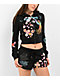 Ed Hardy Phoenix Y2K Black Crop Zip Hoodie - Thumbnail image 1 of 9