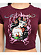 Ed Hardy Pinup Rhinestone Cabernet Crop T-Shirt - Thumbnail image 3 of 4