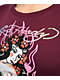 Ed Hardy Pinup Rhinestone Cabernet Crop T-Shirt - Thumbnail image 4 of 4