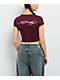 Ed Hardy Pinup Rhinestone Cabernet Crop T-Shirt - Thumbnail image 2 of 4