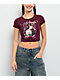 Ed Hardy Pinup Rhinestone Cabernet Crop T-Shirt - Thumbnail image 1 of 4