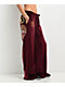 Ed Hardy Retro Tiger Burgundy Velour Track Pants - Thumbnail image 3 of 6