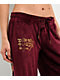 Ed Hardy Retro Tiger Burgundy Velour Track Pants - Thumbnail image 4 of 6
