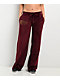 Ed Hardy Retro Tiger Burgundy Velour Track Pants - Thumbnail image 2 of 6