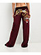 Ed Hardy Retro Tiger Burgundy Velour Track Pants - Thumbnail image 1 of 6