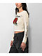 Ed Hardy Rhinestone Hearts Natural Long Sleeve Crop T-Shirt - Thumbnail image 4 of 4