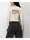 Ed Hardy Rhinestone Hearts Natural Long Sleeve Crop T-Shirt - Thumbnail image 2 of 4