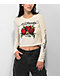 Ed Hardy Rhinestone Hearts Natural Long Sleeve Crop T-Shirt - Thumbnail image 1 of 4