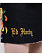 Ed Hardy Rose Heart Black Denim Cutoff Mini Skirt - Thumbnail image 6 of 6