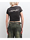 Ed Hardy Rose Heart Rhinestone Charcoal Crop T-Shirt - Thumbnail image 2 of 4