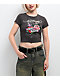 Ed Hardy Rose Heart Rhinestone Charcoal Crop T-Shirt - Thumbnail image 1 of 4