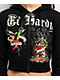 Ed Hardy Rose Skull Black Crop Zip Hoodie - Thumbnail image 4 of 6