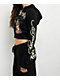 Ed Hardy Rose Skull Black Crop Zip Hoodie - Thumbnail image 5 of 6