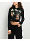 Ed Hardy Rose Skull Black Crop Zip Hoodie - Thumbnail image 1 of 6