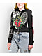 Ed Hardy Sacred Heart Black Crop Zip Hoodie - Thumbnail image 1 of 6