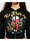 Ed Hardy Sacred Heart Black Crop Zip Hoodie - Thumbnail image 3 of 4
