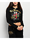 Ed Hardy Sacred Heart Black Crop Zip Hoodie - Thumbnail image 1 of 4