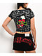 Ed Hardy Sacred Heart Black Leopard Print Crop T-Shirt - Thumbnail image 2 of 4
