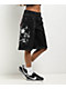 Ed Hardy Sacred Heart Black Wash Shorts - Thumbnail image 1 of 5