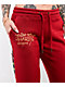Ed Hardy Sacred Heart Dark Cherry Red Wide Leg Sweatpants - Thumbnail image 5 of 6