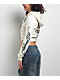 Ed Hardy Sacred Heart Ivory Crop Zip Hoodie - Thumbnail image 3 of 5