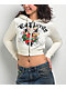 Ed Hardy Sacred Heart Ivory Crop Zip Hoodie - Thumbnail image 1 of 5