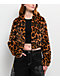 Ed Hardy Sacred Heart Leopard Brown Plush Zip Hoodie - Thumbnail image 3 of 6