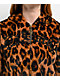 Ed Hardy Sacred Heart Leopard Brown Plush Zip Hoodie - Thumbnail image 4 of 6