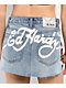 Ed Hardy Sacred Heart Light Wash Cutoff Mini Skirt - Thumbnail image 3 of 6