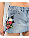 Ed Hardy Sacred Heart Light Wash Cutoff Mini Skirt - Thumbnail image 4 of 6