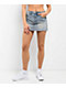 Ed Hardy Sacred Heart Light Wash Cutoff Mini Skirt - Thumbnail image 1 of 6
