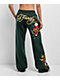 Ed Hardy Sacred Heart Rhinestone Green Wide Leg Sweatpants - Thumbnail image 1 of 8