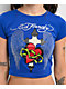 Ed Hardy Sacred Heart Wings Blue Crop T-Shirt - Thumbnail image 3 of 5