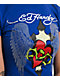 Ed Hardy Sacred Heart Wings Blue Crop T-Shirt - Thumbnail image 4 of 5