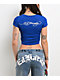 Ed Hardy Sacred Heart Wings Blue Crop T-Shirt - Thumbnail image 2 of 5