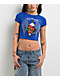 Ed Hardy Sacred Heart Wings Blue Crop T-Shirt - Thumbnail image 1 of 5