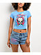 Ed Hardy Skull & Crossbones Blue Crop T-Shirt - Thumbnail image 1 of 6