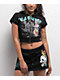 Ed Hardy Skull Black Short Sleeve Crop Zip Hoodie - Thumbnail image 1 of 5