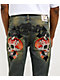 Ed Hardy Skull Crosses Blue Wash Bootcut Jeans - Thumbnail image 5 of 8
