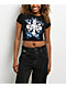 Ed Hardy Skull Crosses Rhinestone Black Crop T-Shirt - Thumbnail image 1 of 4