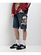 Ed Hardy Skull Mid Blue Shorts - Thumbnail image 1 of 6