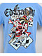 Ed Hardy Skull Rhinestone Blue T-Shirt - Thumbnail image 3 of 4