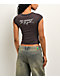 Ed Hardy Skull Roses Espresso Crop T-Shirt - Thumbnail image 2 of 4