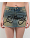 Ed Hardy Snake Hearts Y2K Tint Cutoff Denim Mini Skirt - Thumbnail image 4 of 4