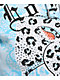 Ed Hardy Snow Leopard Rhinestone Baby Blue Crop Zip Hoodie - Thumbnail image 4 of 6