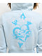 Ed Hardy Snow Leopard Rhinestone Baby Blue Crop Zip Hoodie - Thumbnail image 5 of 6