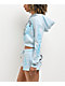 Ed Hardy Snow Leopard Rhinestone Baby Blue Crop Zip Hoodie - Thumbnail image 6 of 6