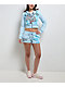 Ed Hardy Snow Leopard Rhinestone Baby Blue Crop Zip Hoodie - Thumbnail image 8 of 8