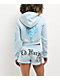 Ed Hardy Snow Leopard Rhinestone Baby Blue Crop Zip Hoodie - Thumbnail image 2 of 6